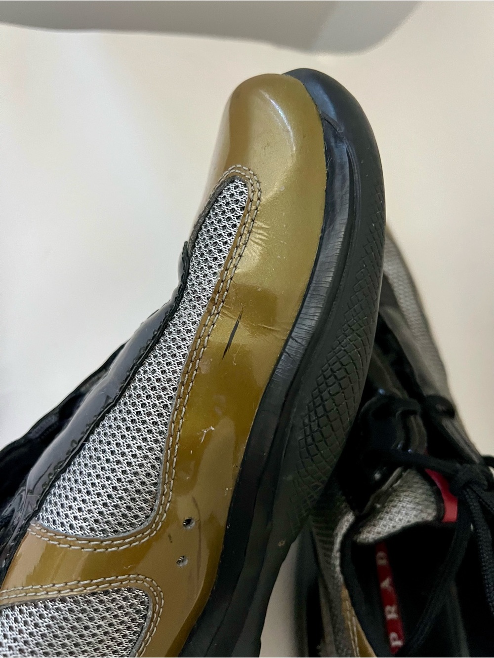 Prada Y2K vintage Leather & Mesh Sneakers - Picture 10 of 16